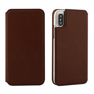 Чехол-книжка из натуральной кожи, чехол для iPhone X